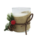 Candela blanca navideña 6cm