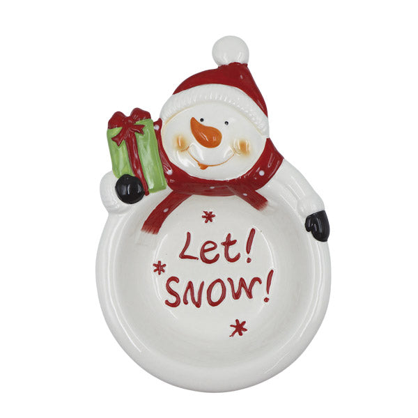 Adorno tazón snowman 25cm