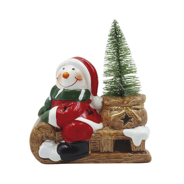 Adorno snowman santa 14cm