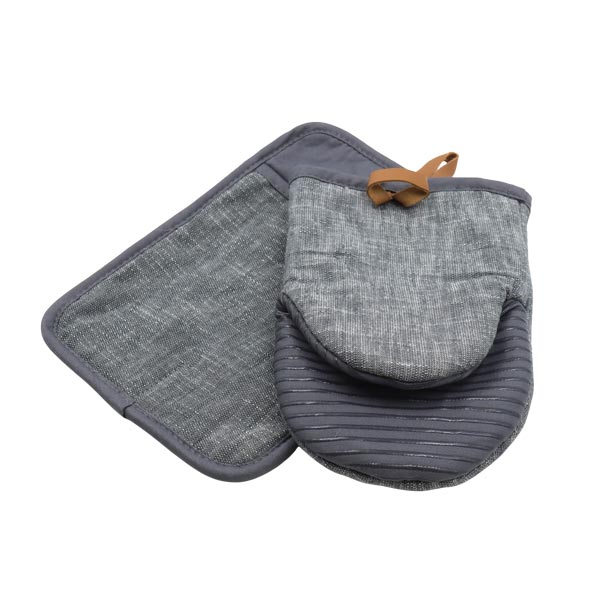 Set 2 guantes para cocina gris