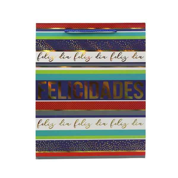 Bolsa regalo felicidades tamaño M