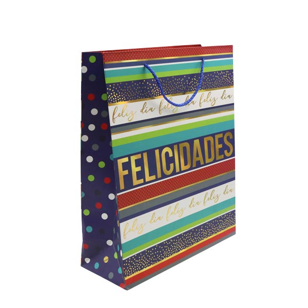 Bolsa regalo felicidades tamaño M