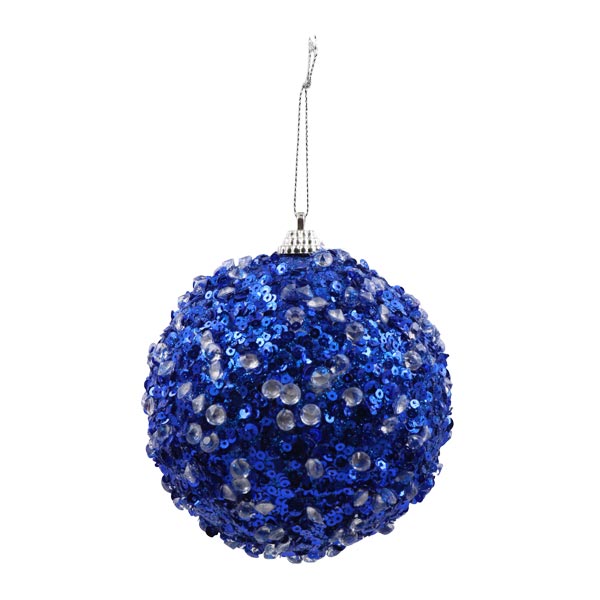 Esfera lentejuelas azul 10cm