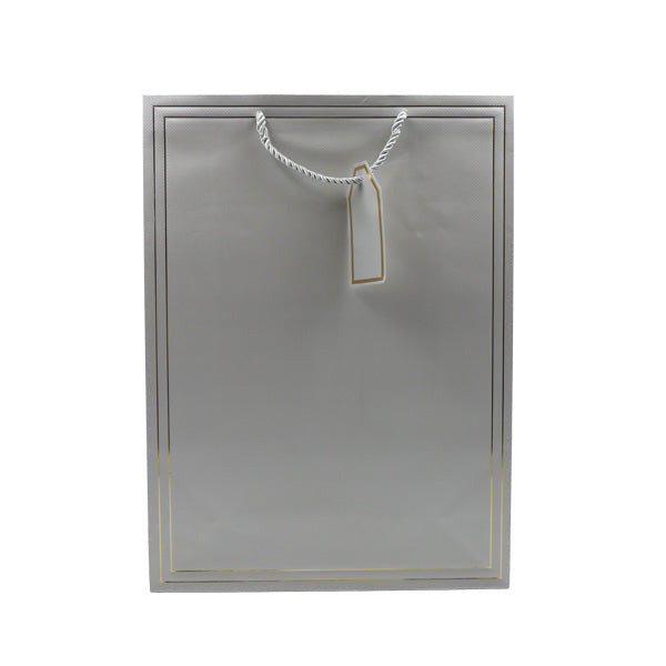 Bolsa regalo gris tamaño L