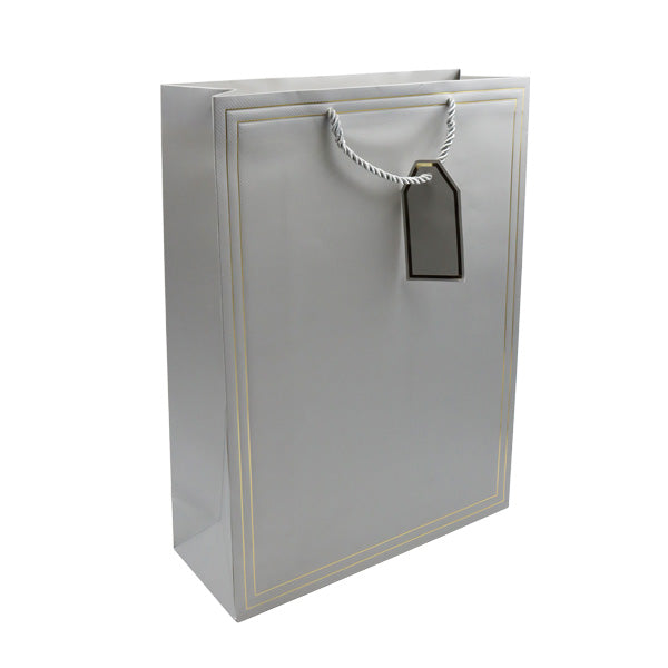 Bolsa regalo gris tamaño L