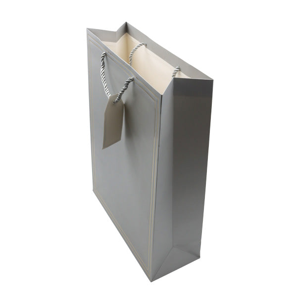 Bolsa regalo gris tamaño L