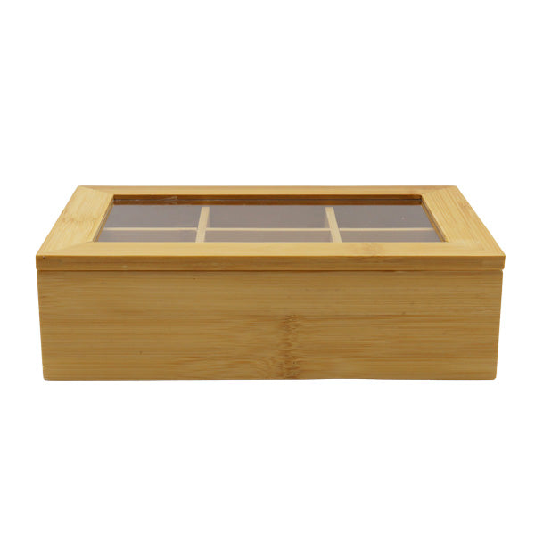 Caja para té de bambú