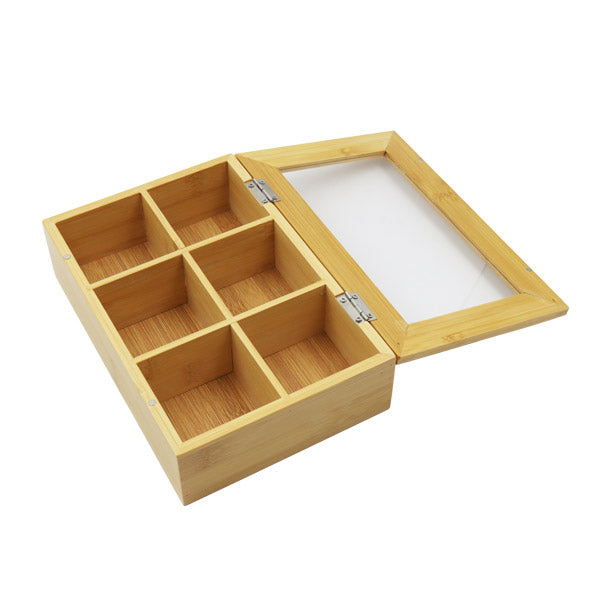 Caja para té de bambú