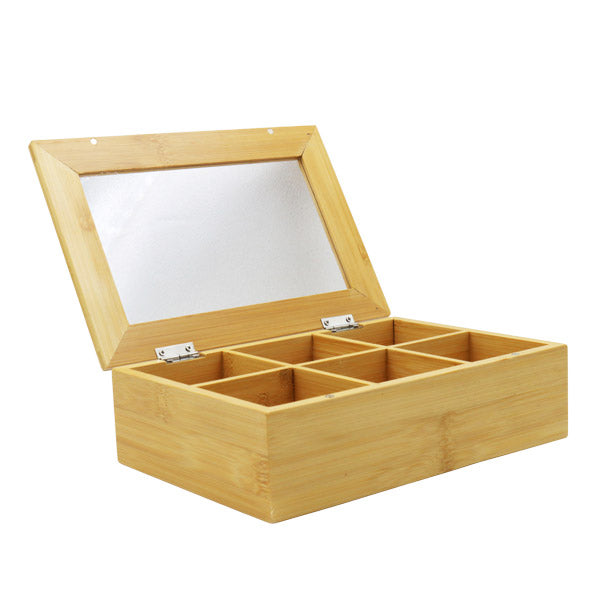 Caja para té de bambú
