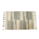 Alfombra decorativa blanca con negro