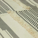 Alfombra decorativa blanca con negro