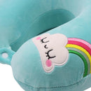 Cojín para cuello arco iris aqua