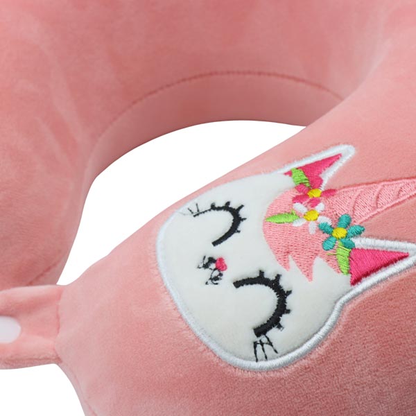 Cojín para cuello rosa unicornio