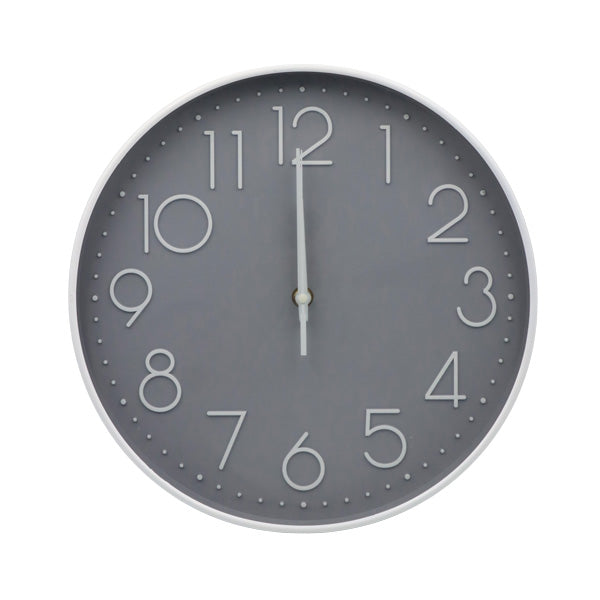Reloj decorativo gris
