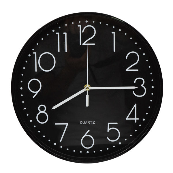 Reloj decorativa negro