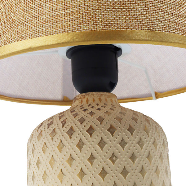 Lampara mesa beige