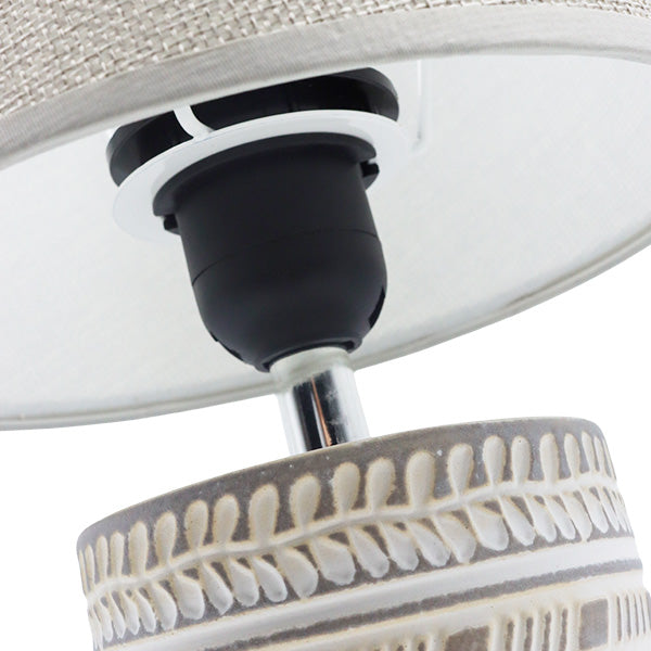 Lampara mesa beige