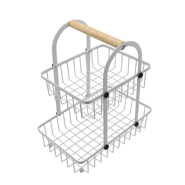 Organizador para cocina 2 niveles blanco