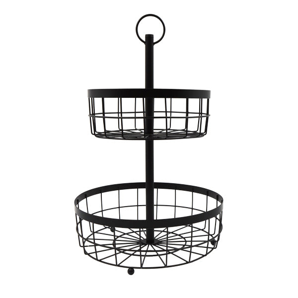 Frutero 2 niveles negro