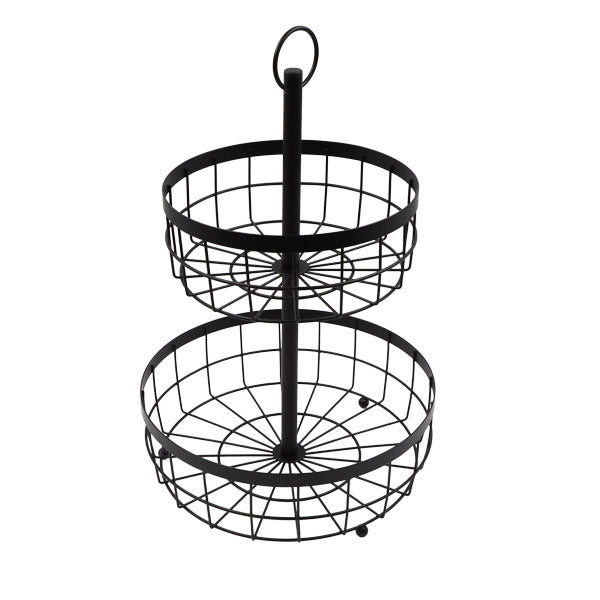 Frutero 2 niveles negro