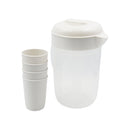Pichel plastico con vasos