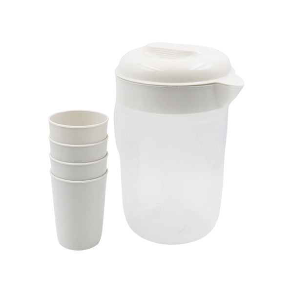 Pichel plastico con vasos