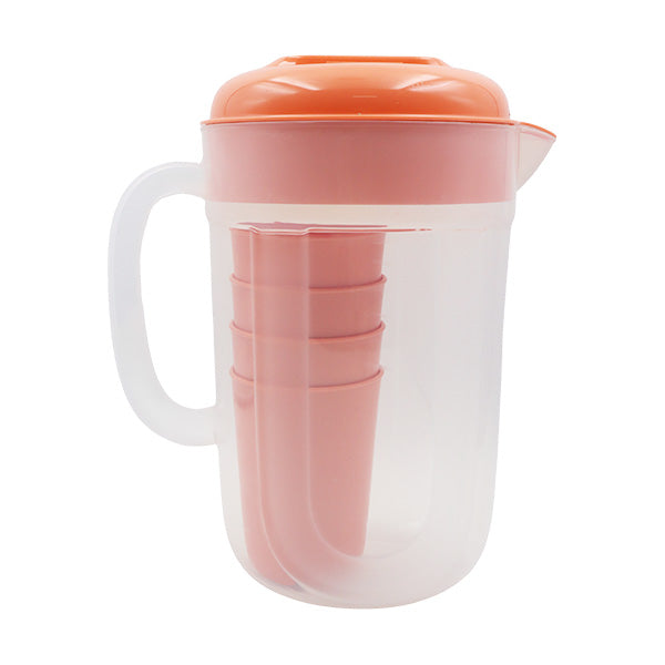 Pichel plastico con vasos