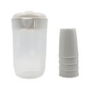 Pichel plastico con vasos