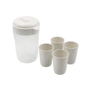 Pichel plastico con vasos