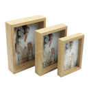 Set 3 portarretratos natural