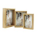 Set 3 portarretratos natural