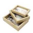 Set 3 portarretratos natural