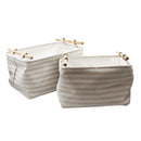 Set 2 canastas organizadoras beige