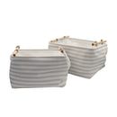 Set 2 canastas organizadoras beige
