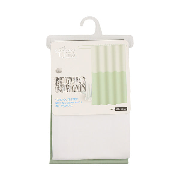 Cortina para baño verde