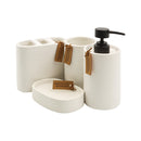 Set para baño 4 unidades blanco