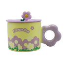 Taza p/café flores