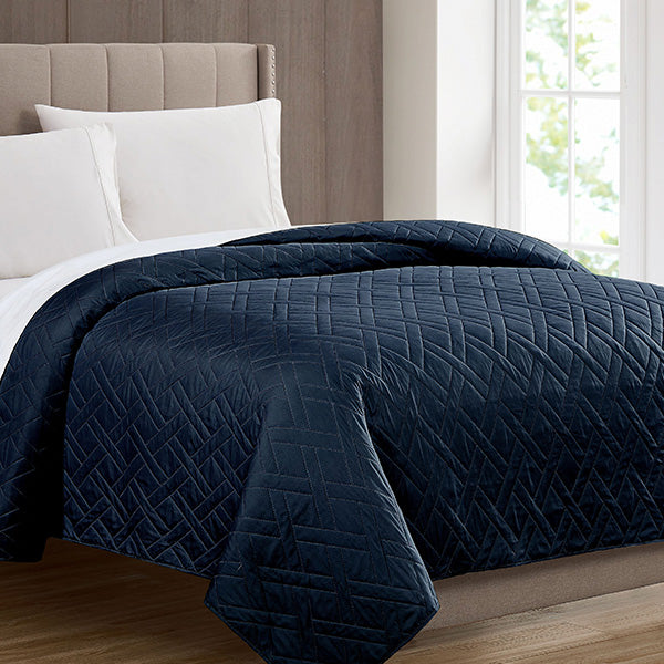 Cubrecama de 1 pieza Full Queen Navy