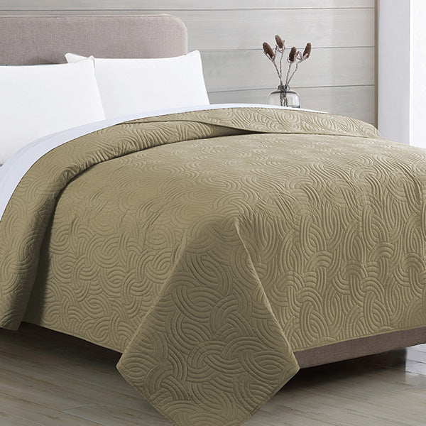 Cubrecama de 1 pieza Full Queen taupe