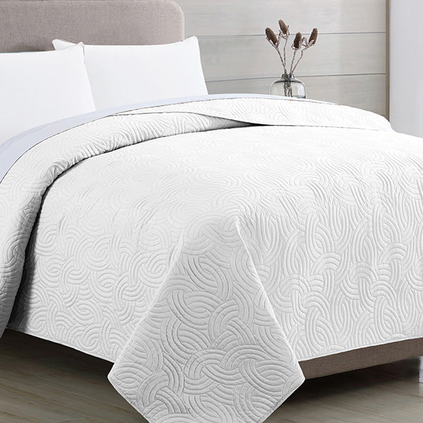 Cubrecama de 1 pieza Twin blanco