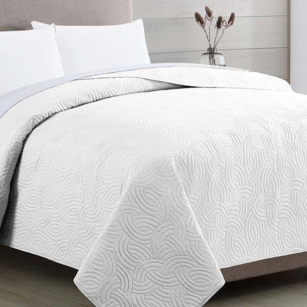 Cubrecama de 1 pieza King blanco