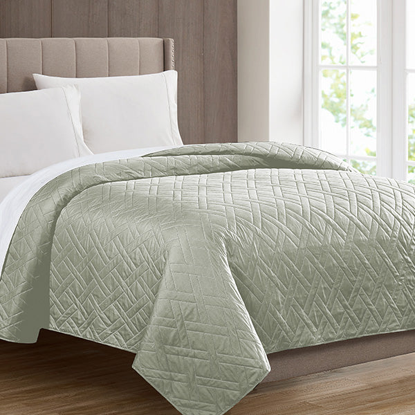 Cubrecama de 1 pieza Full Queen gris