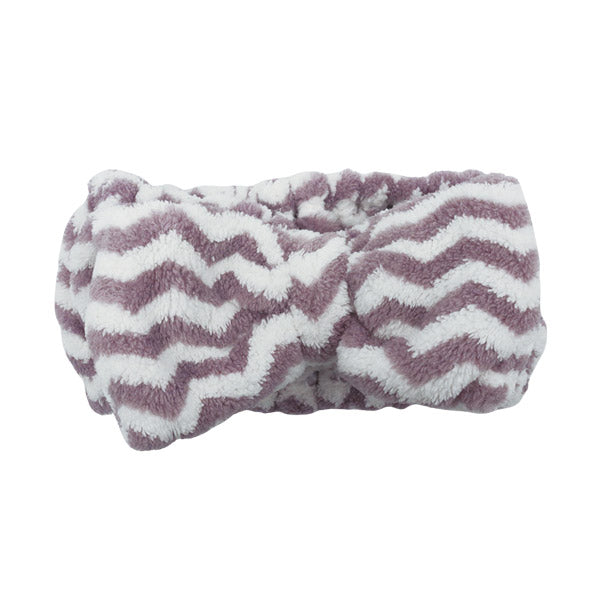 Vincha para skincare rosa-gris 6690 - Boga Accessories