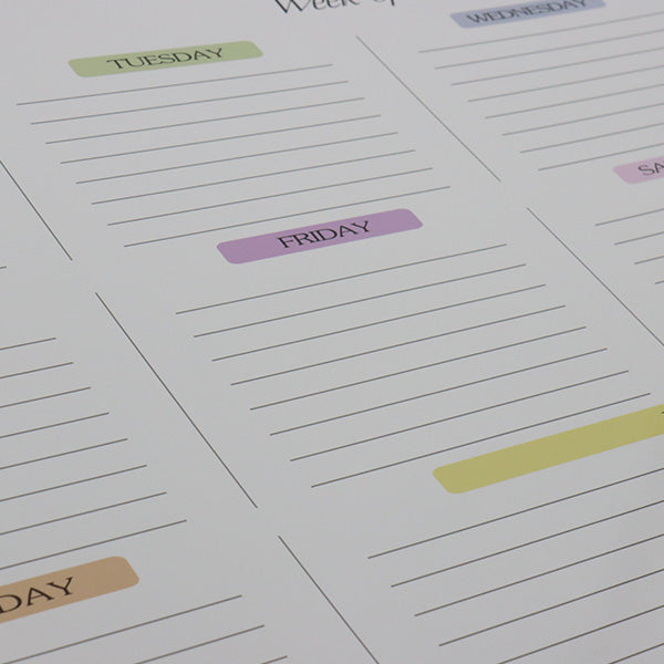 Calendario semanal magnético