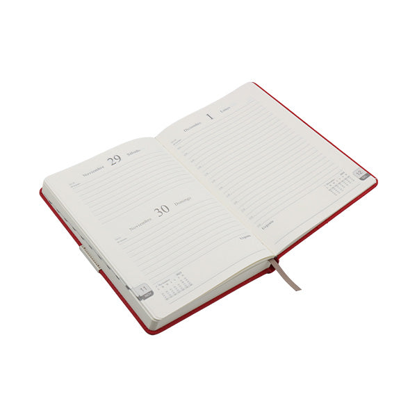 Agenda 2025 R25 roja con broche