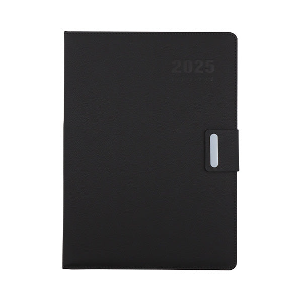 Agenda 2025 A4 21x29.7cm negra con faja