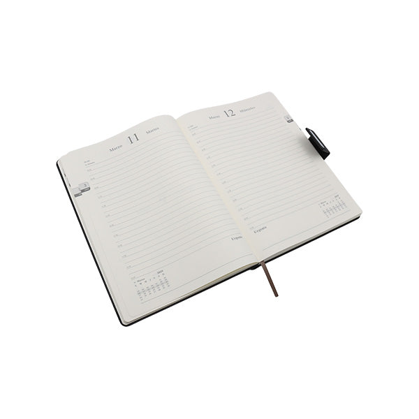 Agenda 2025 A4 21x29.7cm negra con faja