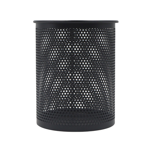 Porta bolígrafos redondo malla negra
