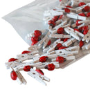 Prensas de madera para manualidades color blanco 50 unidades