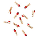 Prensa de madera para manualidades diseño mariquita 10 unidades